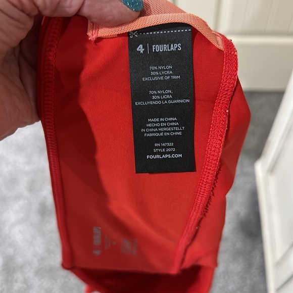 Nwt Fourlaps Biker Short. Crimson. - Picture 5 of 5